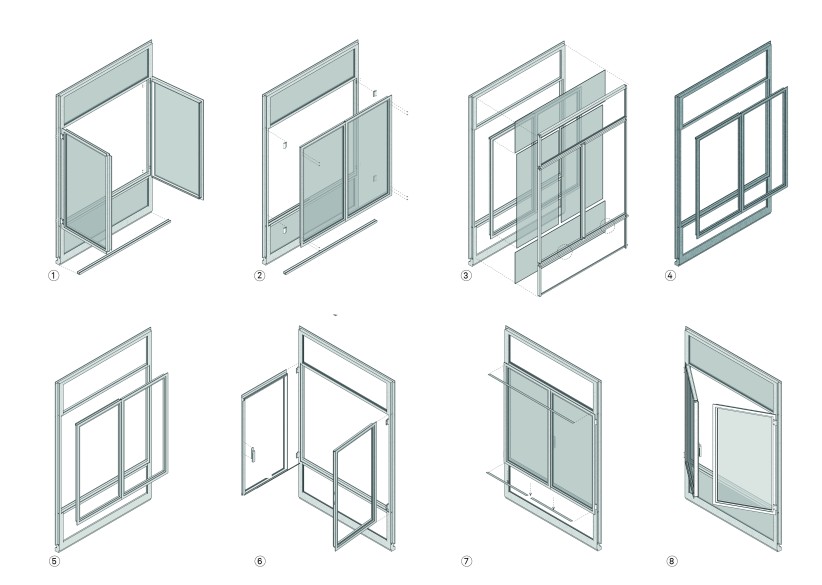 Assembly system for reusing frames