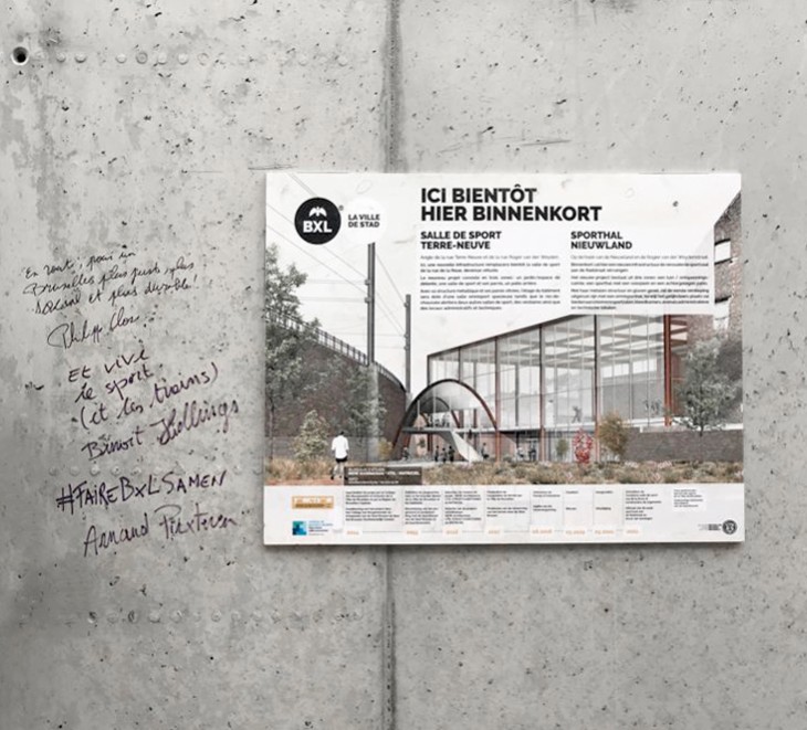 Laying the foundation stone with elected officials